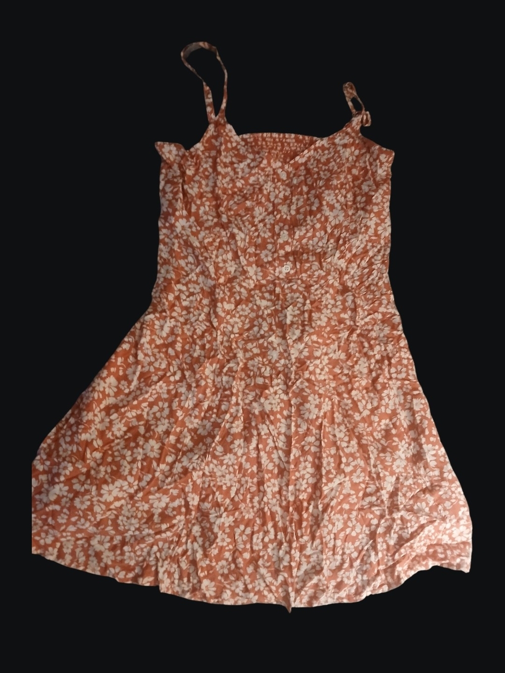 Gap Floral Rust Orange Summer Sundress New L